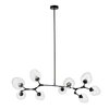 Salonowa lampa wisząca Modern orchid ST-1232-9 BLACK TRANSPARENT Step molekuły czarna