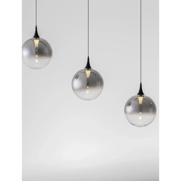 Wisząca lampa kulista LURVELA LE45131 LED 20W 3000K szara czarna