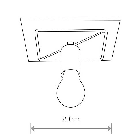 Drewniana lampa sufitowa Coba Antique 9042 do holu hygge czarna