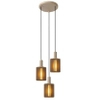 Wisząca potrójna lampa Lambres 45410/13/41 Lucide nad wyspę szara