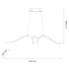 Nowoczesna lampa wisząca LOOP ML1577 LED 28W 4000K czarny