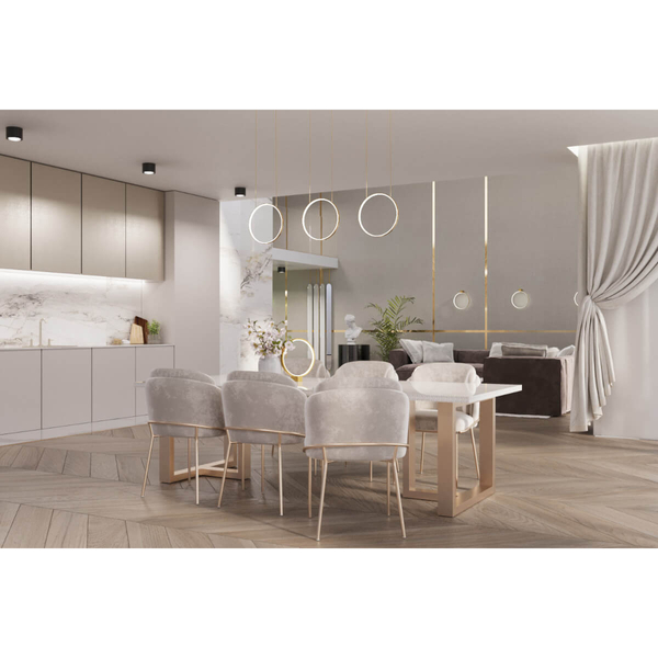 Metalowa lampa sypialniana Agaro 5317 Shilo LED 9W 4000K wisząca okrągła złota