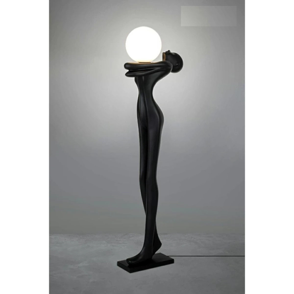 Lampa stojąca rzeźba Human Moon MSE1501100337 Moosee szklana kula ball czarna