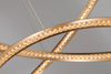 Salonowa lampa wisząca Brighton LED 55W 3000K z kryształkami złota