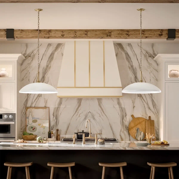 Żyrandol na łańcuchu Delarosa KL-DELAROSA-P-WH do salonu biały