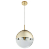 LAMPA wisząca VARUS 15856 Globo szklana OPRAWA zwis kula ball złota przezroczysta