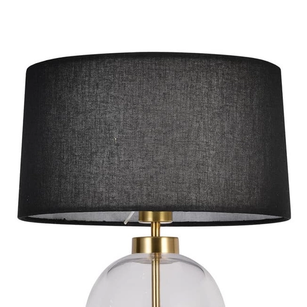 Abażurowa lampka stołowa Amur LP-919/1T transparent Light Prestige czarna