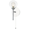 Ścienna lampa Zeke ZEK0750 Dar Lighting kulisty klosz szklany chrom