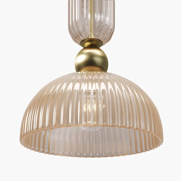 Kopułowa lampa zwisająca Antic MOD302PL-01CG1 do salonu mosiądz