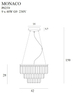 LAMPA wisząca MONACO P0259 Maxlight kryształowa OPRAWA zwis glamour crystal przezroczysty