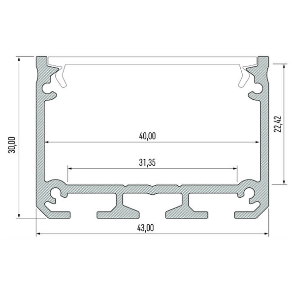 Plafon LAMPA sufitowa HAKODA 1955 Shilo industrialna OPRAWA listwa plafoniera LED LED 16W 3000K metalowa biała