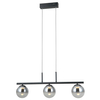 Lampa wisząca szkło Velada PND-34381-3-BK LED 45W 3000K czarny przydymiony