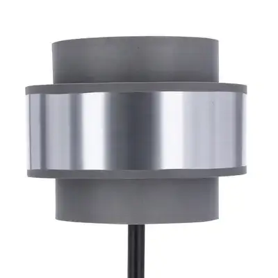 Stołowa lampa nocna HARE 41-18465 do sypialni czarna szara srebrna