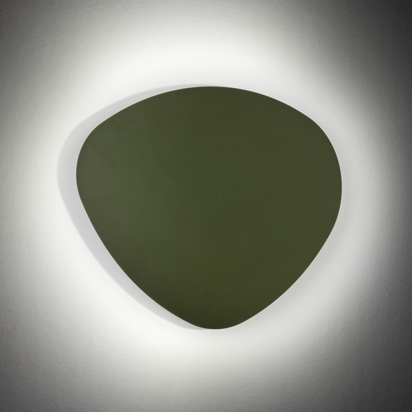Naścienna lampa do salonu Stone Sabia 10707 owalna ciemny zielony