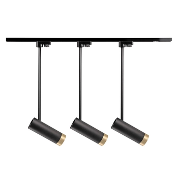 Wiszący zestaw szynowy 1-fazowy PORTO 326072 potrójny czarny złoty