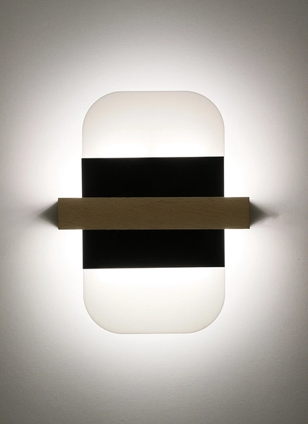 Kinkiet ścienny do salonu April 21-05878 Candellux 6W 4000K czarny biały