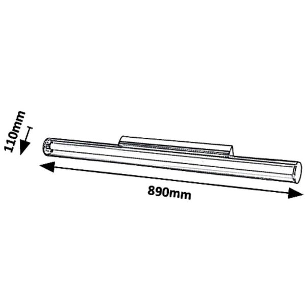 LAMPA ścienna PAULA 6750 metalowa OPRAWA kinkiet LED 18W 4000K tuba chrom