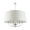 Żyrandol nad wyspę Narni NAR-ZW-6 (BC) z abażurem biały nikiel