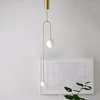Zwisowa lampa łuk Loop ST-8928S gold Step balls do sypialni loft złoty