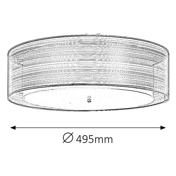 Plafon LAMPA sufitowa ANASTASIA 2634 Rabalux okrągła OPRAWA natynkowa brązowa