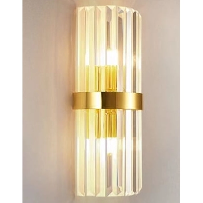 Kryształowa lampa ścienna CGLUXITWALL do pokoju mosiądz