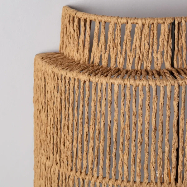 Ścienny kinkiet Boho ABR-KL-BH-E27 Abruzzo wtyczka ratan brązowy