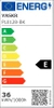 Podłużna lampa wisząca Sigi PL0128-BK Yaskr LED 36W 3000K belka czarna