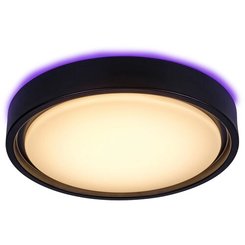 Plafon LAMPA sufitowa FOSTER 3283 Rabalux okrągła OPRAWA metalowa LED 28W 2700K - 5000K plafoniera z pilotem czarna