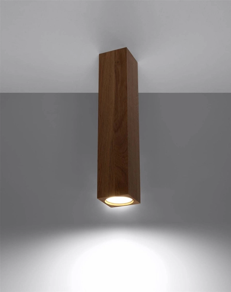 Ekologiczna lampa sufitowa SL.1041 prostokątna drewniana