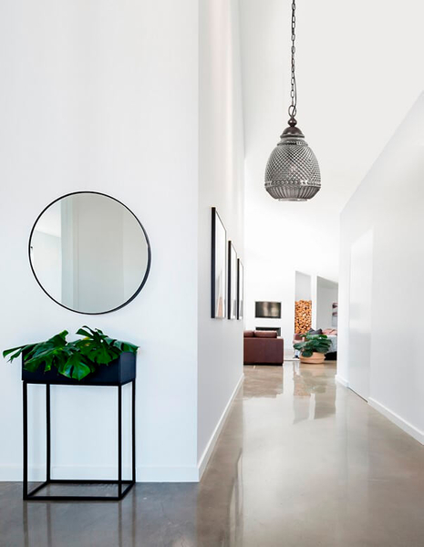 Wisząca lampa vintage Bogota do holu na łańcuchu szara