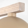 Wisząca lampa nad stół Oslo Sabia 11012 na belce drewnianej beżowy