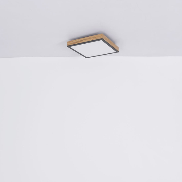 Ekologiczna LAMPA sufitowa DORO 416080WD2 Globo nowoczesna LED 24W 3000K do salonu drewno