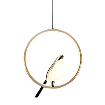 Nowoczesna lampa wisząca Bird LWPB-OK LED 18W 3000K złoty