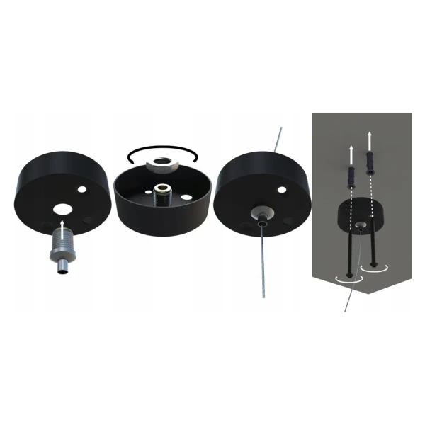 Lampa wisząca belka CGOFFICELINE120 LED 36W 4000K do biura metalowa czarna