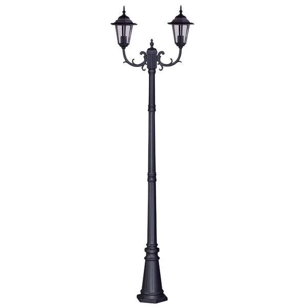 Stojąca LAMPA zewnętrzna STANDARD K-7064A2/2 czarny Kaja klasyczna ogrodowa latarnia IP44 czarna