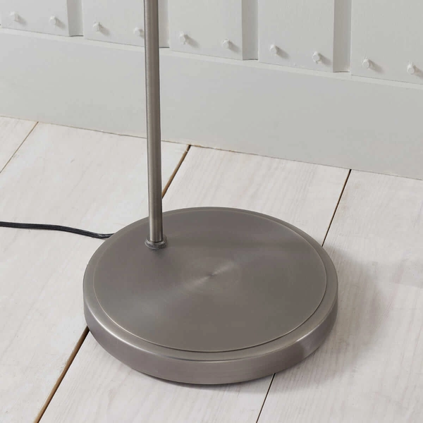 Pokojowa lampa podłogowa Hansen 91741 Endon srebrna przezroczysta