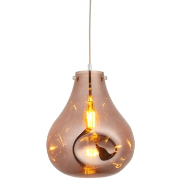 Zwisowa lampa L&-199790 Light& do salonu szklana miedziana