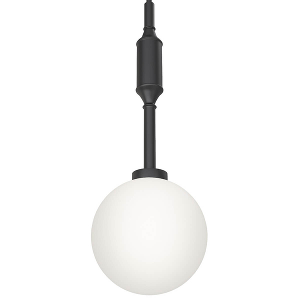 Wisząca lampa czarna biała Ero I okrągły zwis nad wyspę