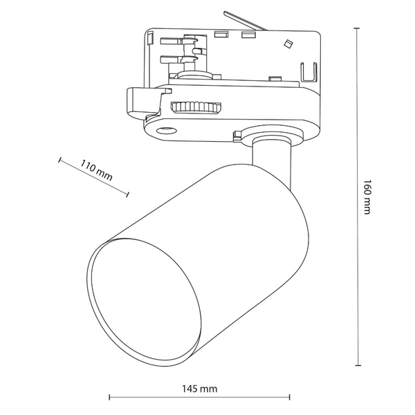 Reflektor 3-fazowy do systemu szynowego Tracer 4849 TK Lighting biały