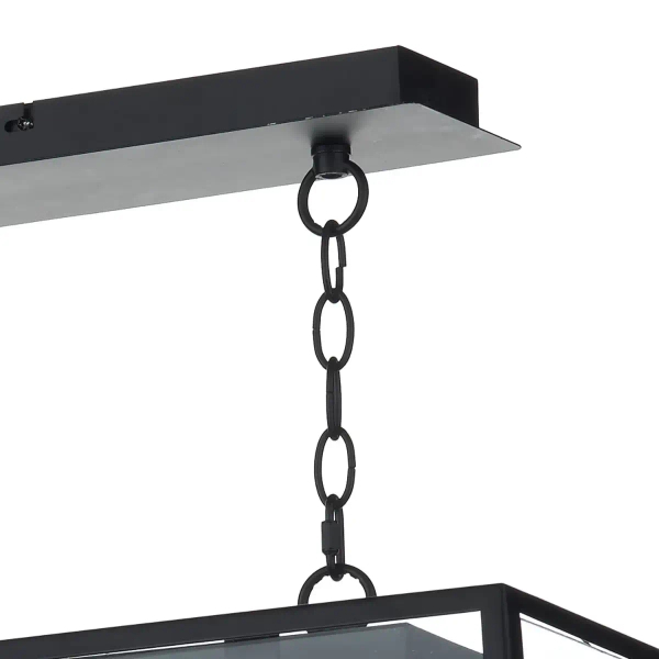 Loftowa lampa wisząca Academy ACA0322 nad wyspę szklana czarny