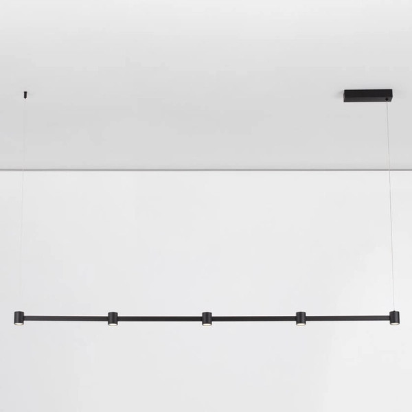 Zwisająca lampa z reflektorkami PISCO LE44356 LED 30W 3000K czarna