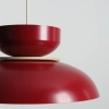 Metalowa wisząca lampa Aldo 1152G15_15_J do salonu czerwony