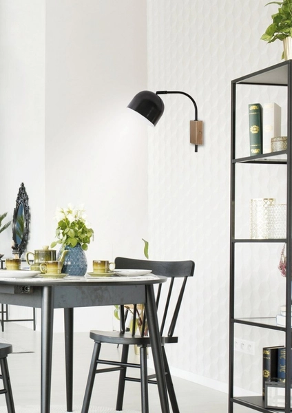 Loftowa lampa ścienna RUPI 21-76687 regulowana metalowy kinkiet czarny