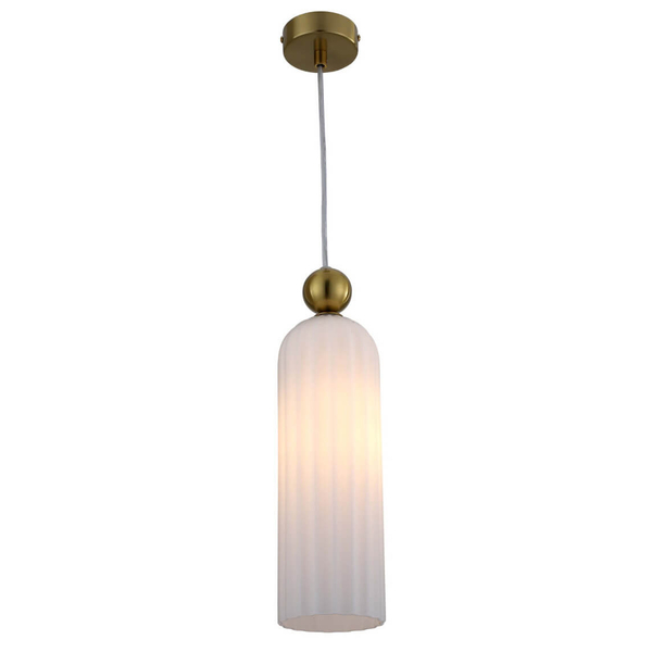 Lampa wisząca Piega LP-939/1P white Light Prestige jednopłomienny zwis biały do sypialni