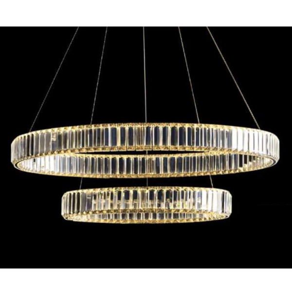 Żyrandol dwurzędowy Bohemia CGBOHEMIA2RING COPEL LED 40W 3000K ring złota