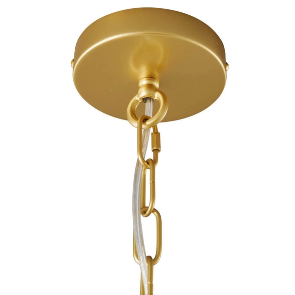 Abażurowa lampa wisząca DARLING ST-9501-5 GOLD złoty biały