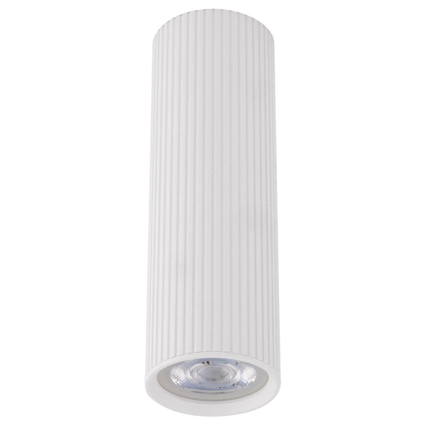 Sufitowa lampa do biura Tune 10025 rurka punktowa metalowa biała