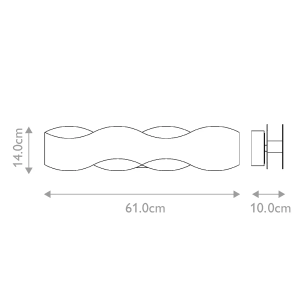 Kinkiet ścienny Vaughan QN-VAUGHAN-1W-BRZ-GD LED 35W 3000K brązowy