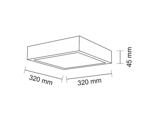 Plafon kwadratowy NOMI 8597 Shilo łazienkowa lampa LED 17W 4000K IP44 czarna