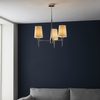 Wisząca lampa abażurowa L&-199455 Light& hampton biała nikiel